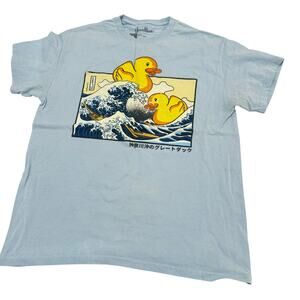 Threadless Great Wave Rubber Duck T-Shirt - Medium